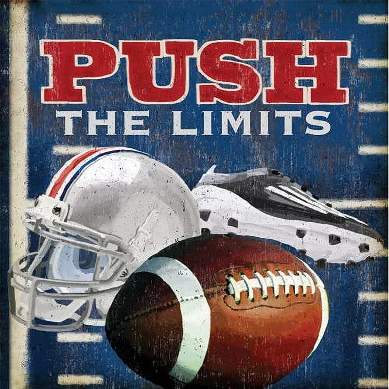 Lori Siebert Oopsy Daisys Push the Limits Football Canvas Wall Art