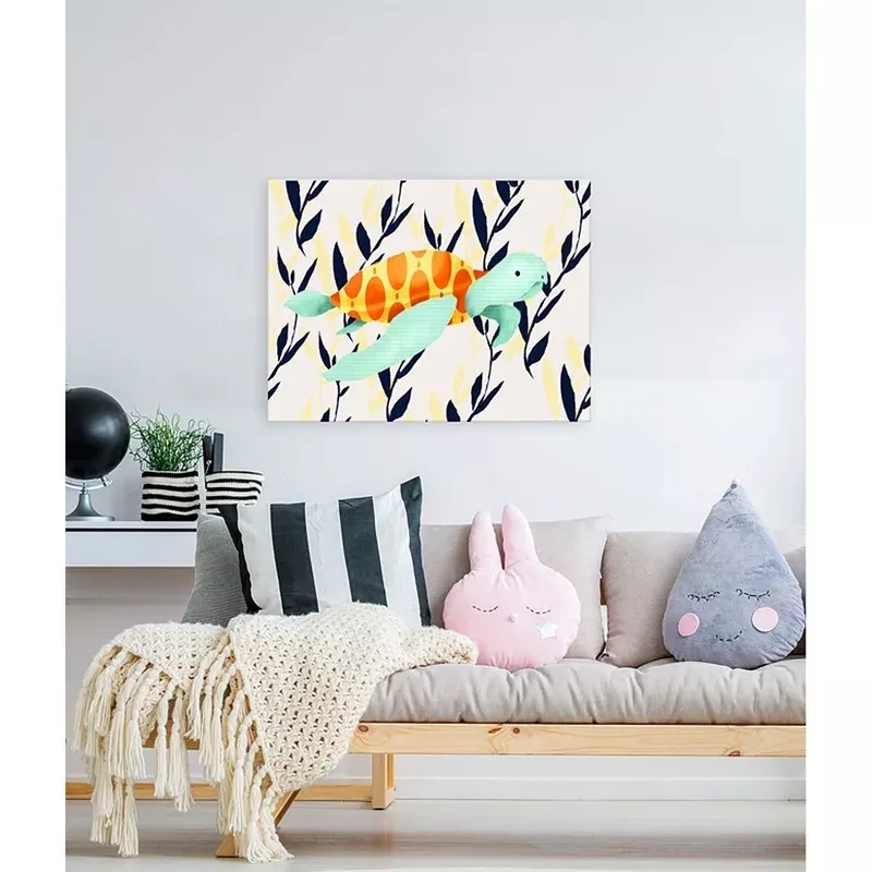 Oopsy Daisy Meghann O’Hara Tom The Sea Turtle 14-Inch Canvas Wall Art